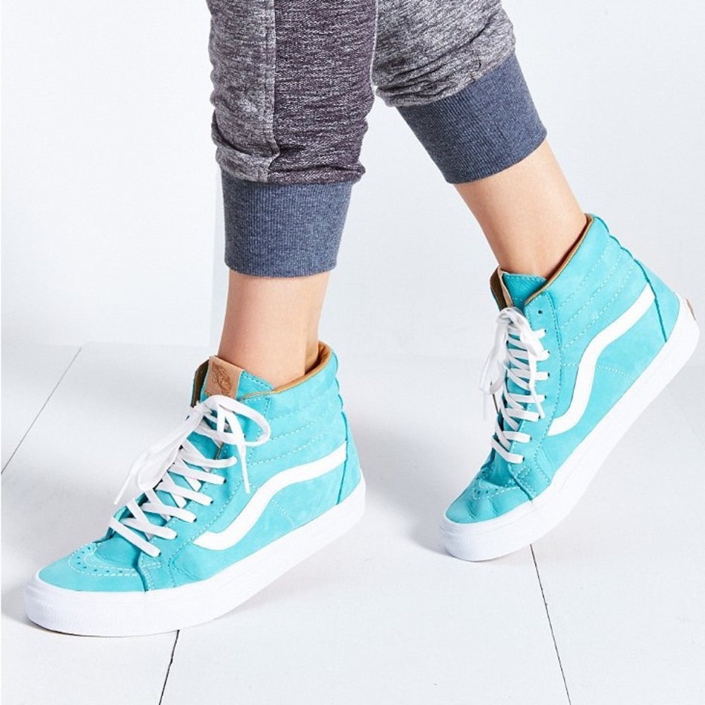 Vans Sk8-Hi Reissue Buttersoft Turquoise Teal Blue Womens 8 Release limited